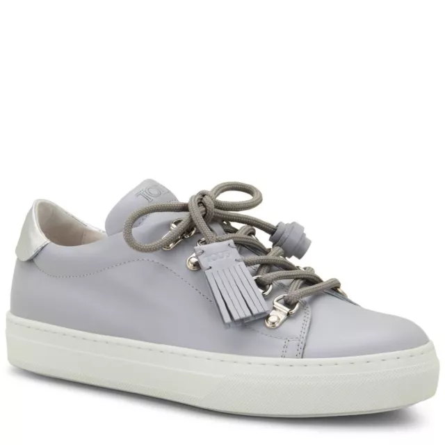 New In Box $795 Tod’s Gray Sportivo XK Ganci Sneakers W/Tassle Laces 37 / 7 Tods