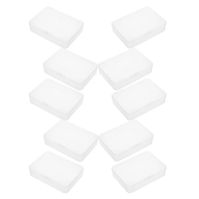 Gansita Scatole per carte da gioco in plastica trasparente, con chiusura a scatto, per carte da gioco e giochi da poker, in plastica trasparente, per biglietti da visita (24 pezzi