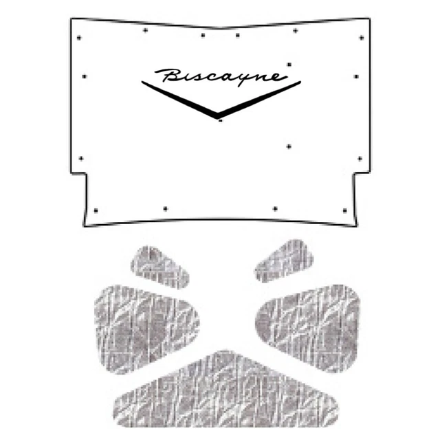 Hood Insulation Pad Heat Shield for 1959-1960 Chevrolet G-122 Biscayne Wing