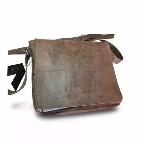 Borsa Tracolla Uomo Messenger In Vera Pelle -Alfred Nubuck Vintage