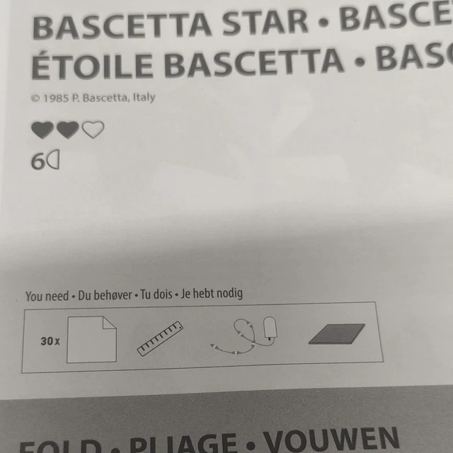 CRELANDO ORIGAMI BASCETTA STAR Lantern Craft Kit No Glue Christmas LED