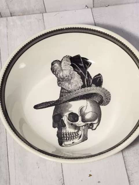 Victorian English Pottery-Royal Stafford Skull Soup with Hat Cereal Bowl HTF