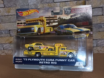 hot wheels 72 plymouth cuda funny car retro rig