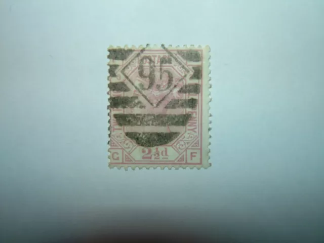 1875 QUEEN VICTORIA 2.5d ROSY MAUVE WMK ANCHOR sg139,pl3 VFU CV £175