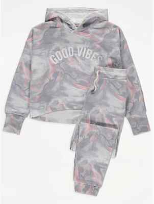 Bnwt 5-6,6-7,7-8,9-10 Years Girls "George" Top & Joggers Outfit / Lounge Wear