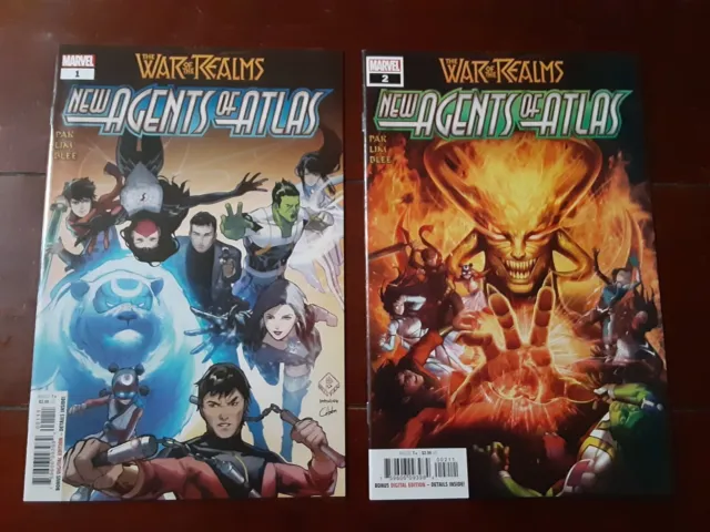 War of the Realms New Agents of Atlas #1 and #2 set