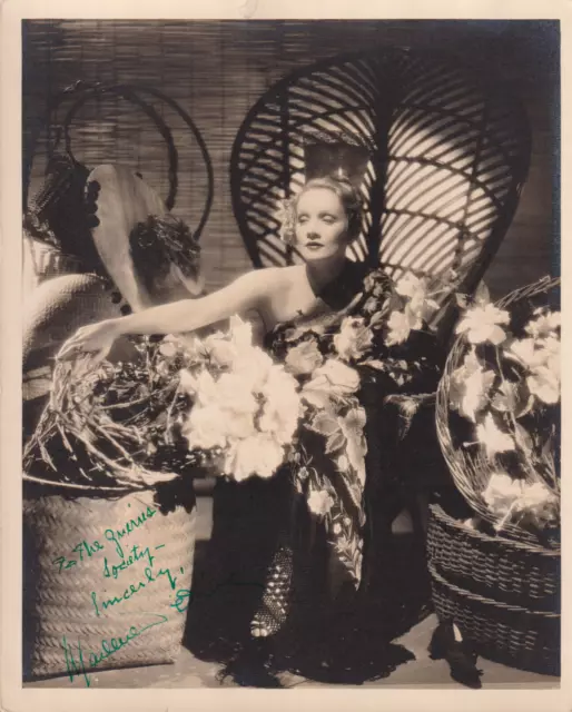 MARLENE DIETRICH Original Autogramm signiertes Echt Großfoto 30er Jahre selten