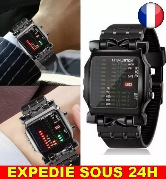 ✅ Reloj electrónico Pulsera para hombre LED Regalo creativo Impermeable...