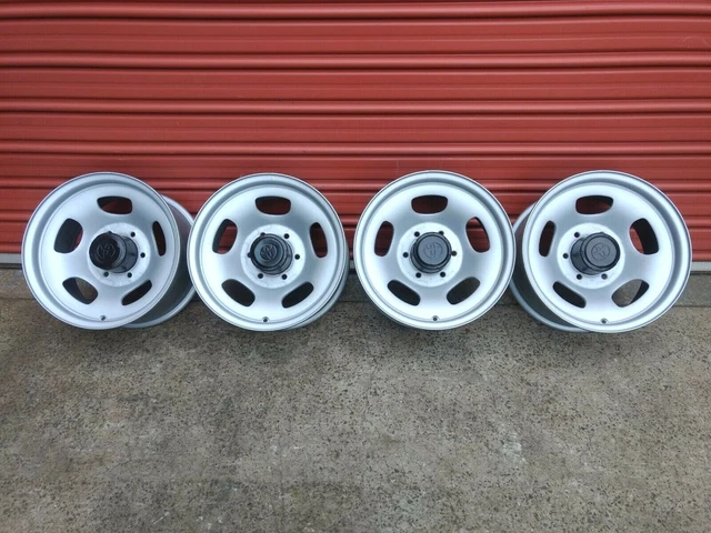 4X GENUINE TOYOTA LANDCRUISER 80 SERIES WHEELS 6 STUD STEEL 16 x 8 RIMS ...