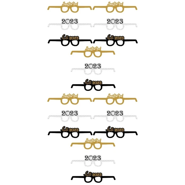 18 Pcs Christmas Party Eyeglasses New Year Spectacles Photo Cosplay