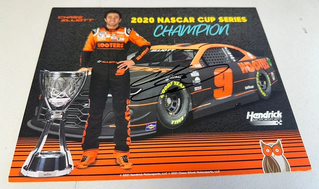 SIGNED AUTO CHASE Elliott 2021 Hero Postcard. Night Owl Nascar Cup ...