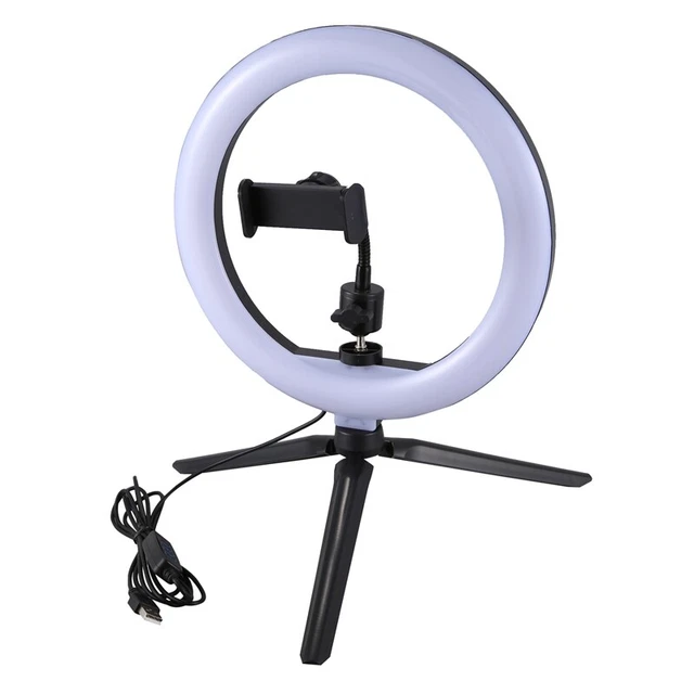 4X(Luz LED 10 Lámpara Selfie Regulable con Trípode Fotografía Cámara Telef6)