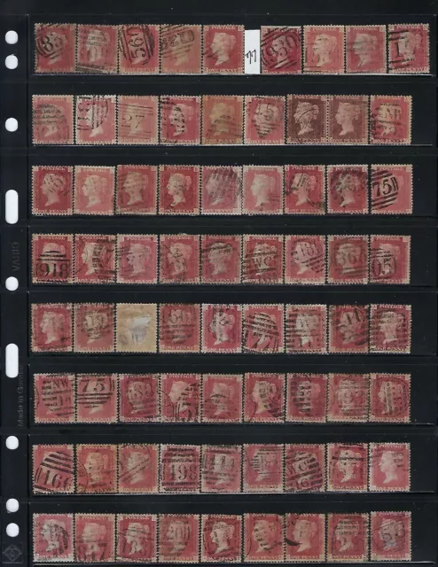 Great Britain Scott #33 Almost Complete Plates (No #77-225) 5 Mint- Others Used.