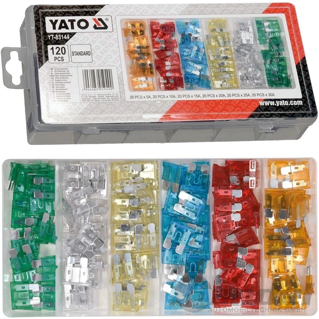 Kit Da 120 Fusibili Auto Mini - 10 Amperaggi (2A-35A) Con Estrattore, Per Auto, Moto, Barche - Foto 5