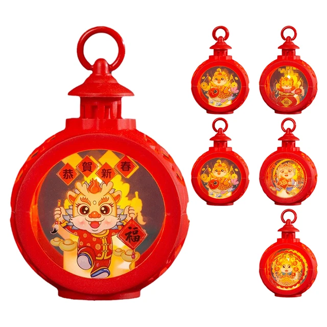 CHINESE NEW YEAR Lanterns 2024 Lucky Wedding Lightup 3D Lanterns