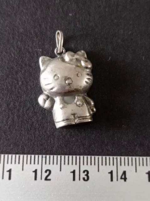 Medaille Pendentif Hello Kitty En Argent - Ref10978Jb