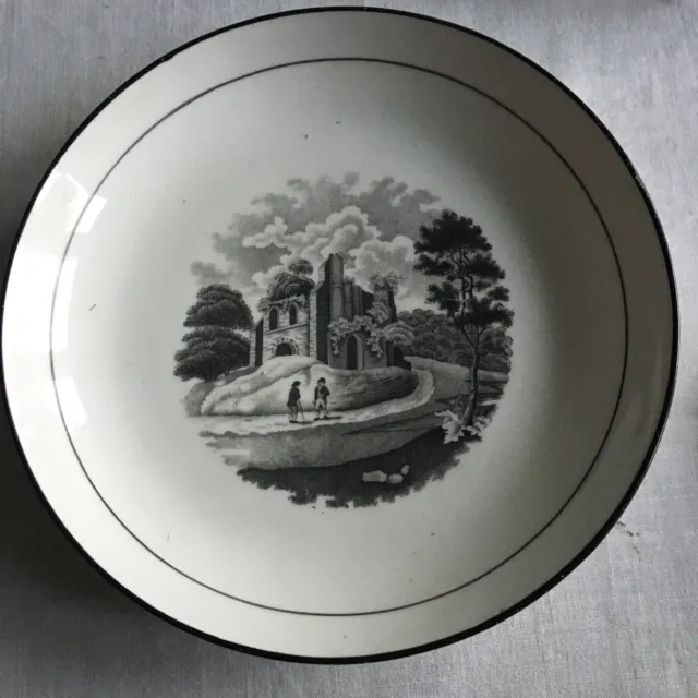 New Hall Bat Print 8” Bowl Dish Plate 1063 Pattern Circa 1810