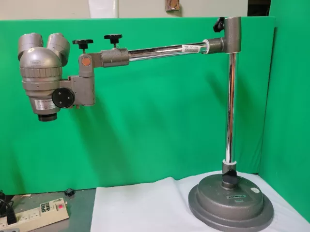 Vintage Olympus Tokyo 295709 Stereo Microscope + Heavy-Duty Boom Stand 360°