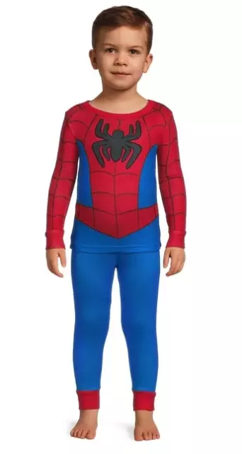 Marvel Spiderman Toddler Boys Pajamas 3T Long Sleeve Red 2 Piece Set