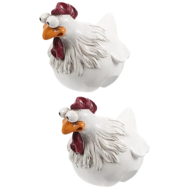 2pcs Outdoor Resin Decor Yard Resin Chicken Figurine garden hen statues for 2