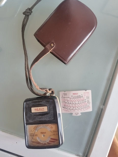 Cellule Posemètre RÉALT Photo ciné Système Poirette - Étui