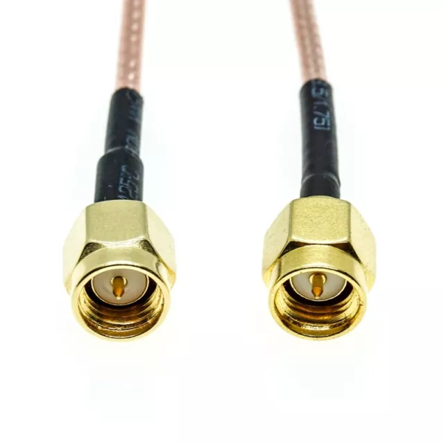 Lote de enchufe macho a macho RG316 SMA extensión cable coaxial RF puente cola de cerdo 2