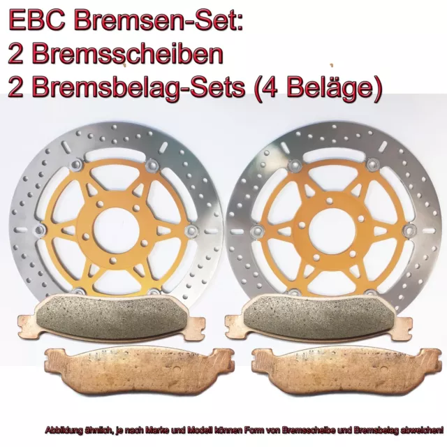 Bremsen Set vorne 2x MD666X + 2x FA244HH für Aprilia SL1000 Falco RSV 1000 Mille