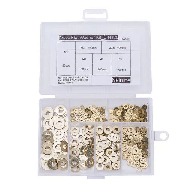 Brass Flat Washers Solid Brass, Full Assortment of Sizes Available in Listing