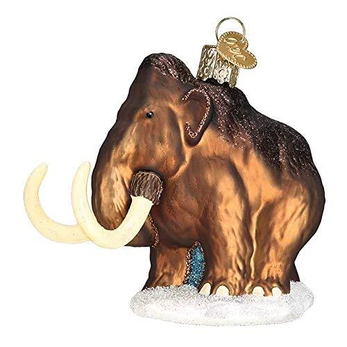 Ornaments Woolly Mammoth Glass Blown Ornaments for Christmas Tree