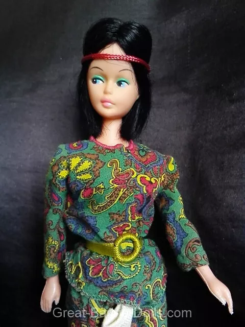 Seltene schwarze Haare - Vintage  Petra Barbie Clone Doll 60er / 70er Jahre