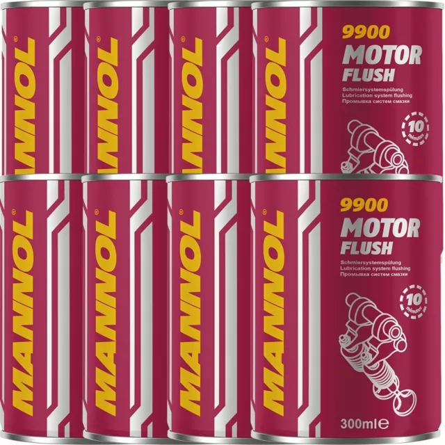 6x MANNOL MOTOR FLUSH REINIGER MOTORSPÜLUNG MOTORREINIGER 9990 300mL