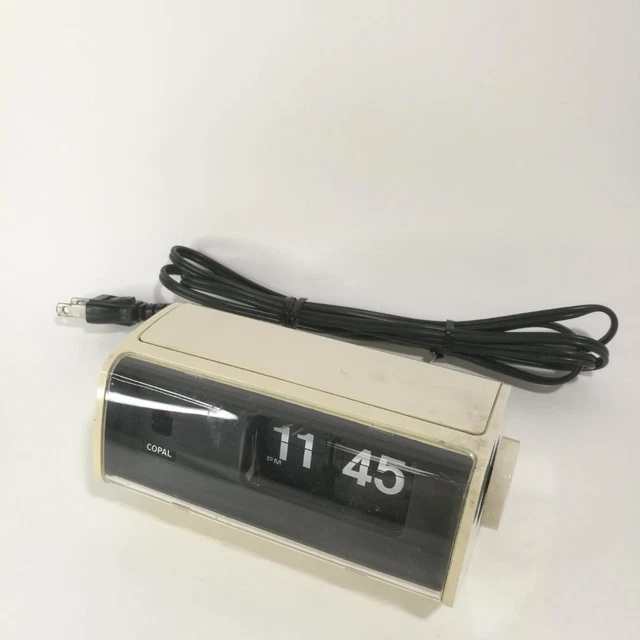 COPAL JAPAN Flip digital alarm Clock 222 VINTAGE Space Age mid century 1970s