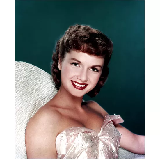 Debbie Reynolds Seated Close Up with Big Smile 8 x 10 Inch Photo