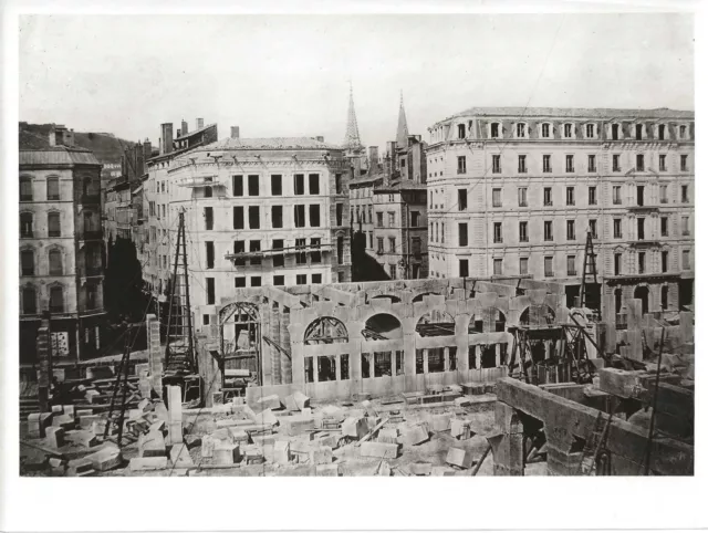 LYON - Construction du Palais de la Bourse. État des travaux au 15 mai 1856.