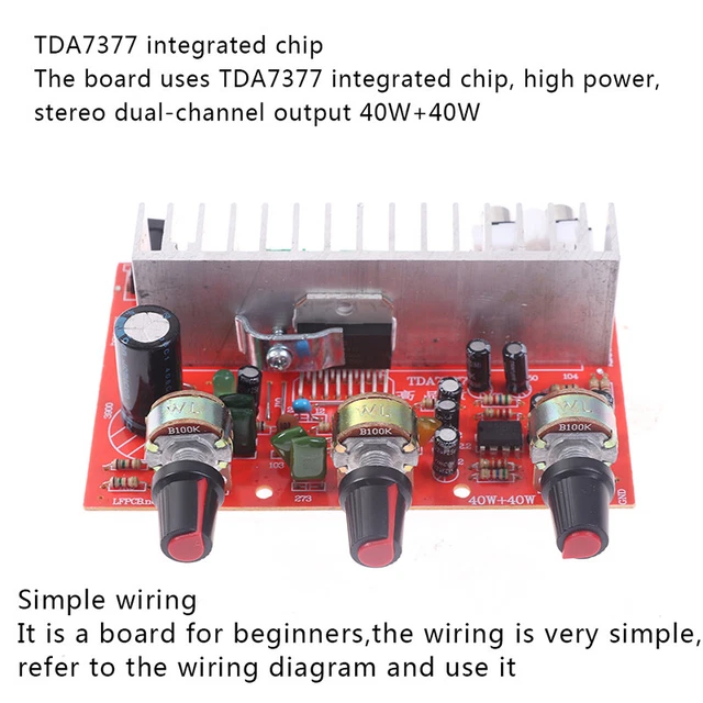 TDA7377 DIGITAL AUDIO Amplifier Board 40Wx2 Dual Channel Stereo