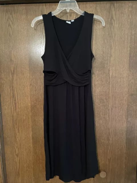 Gap Maternity Sleeveless Black Dress Crisscross V neck sz. XS