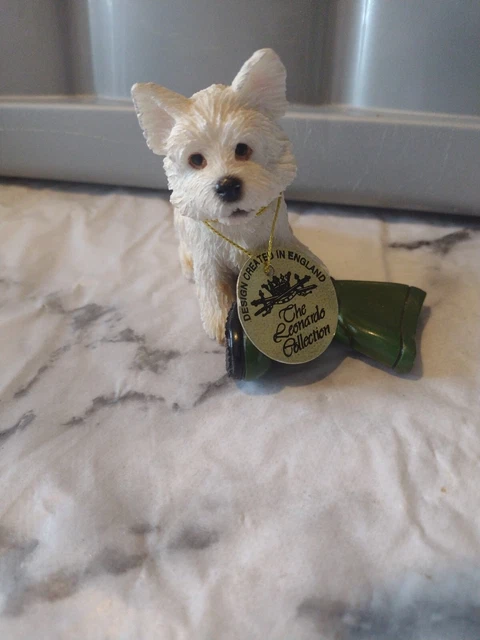 LEONARDO COLLECTION WEST Highland Terrier inside Green Wellington Boots 9.99 PicClick UK