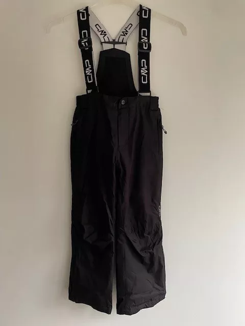 CMP Ski Trousers Kids 8 years / 128cm height - Black - Used Great Condition