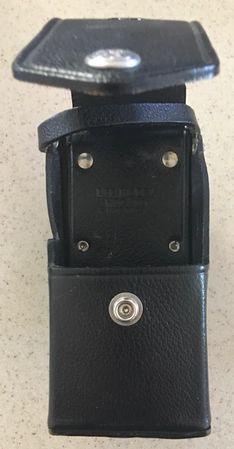 Leather 2-way radio pro swivel case/cover by Bee, w/detachable D-ring belt loop