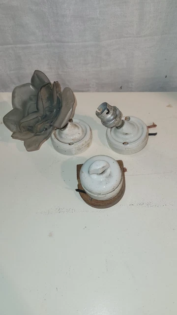 ANCIEN PRISE COURANT Porcelaine Atelier Garage Industriel Lampe