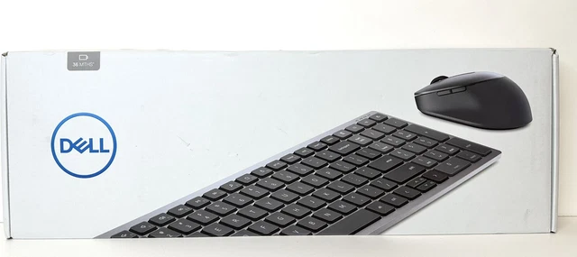 Dell Multi-Device Wireless Keyboard and Mouse Combo KM7120W-GY-US