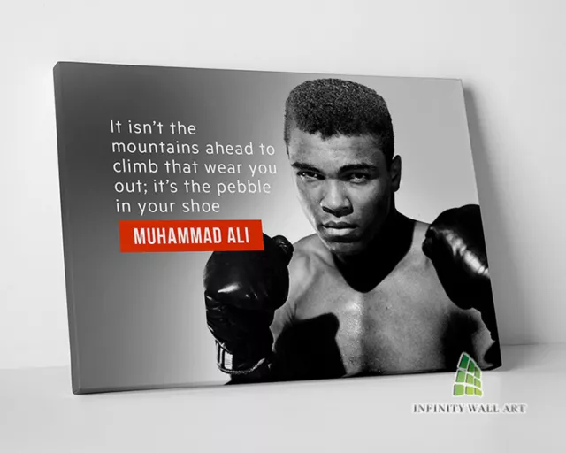 Muhammad Ali Inspirational Quote Canvas Art Boxing Sport Wall Print Picture-E293