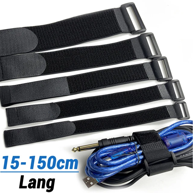 50 X Klettband 50 Cm X 50 Mm Schwarz Klettkabelbinder