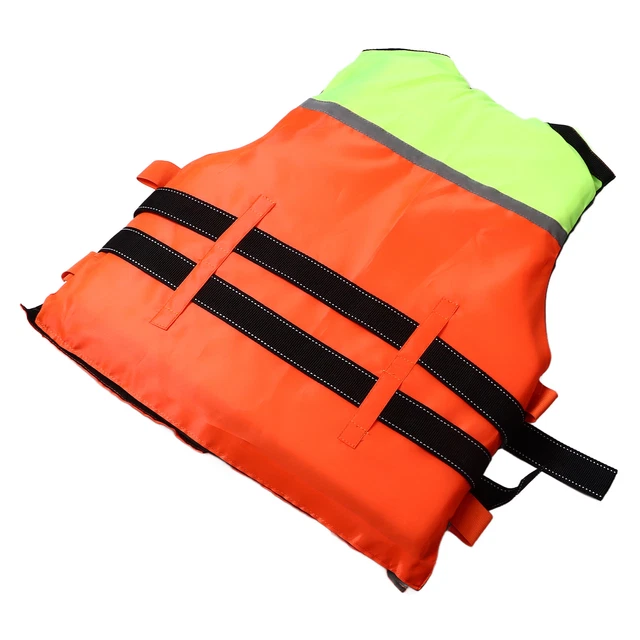 Adults Life Vest Life Jacket Outdoor Drifting Lifesaving Vest With Whistle Orang