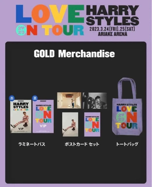 HARRY STYLES LOVE On Tour 2023 Purplethemed Gold Merchandise Full Set