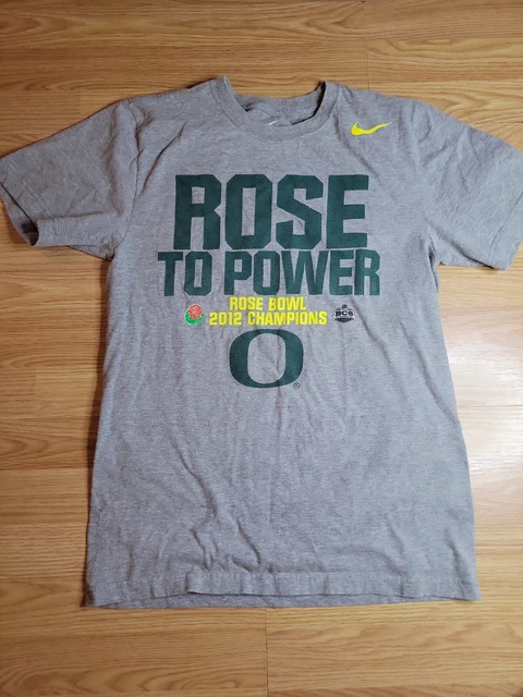 Nike OREGON DUCKS 2012 Rose Bowl Champions Shirt Locker Room T-Shirt Size Small