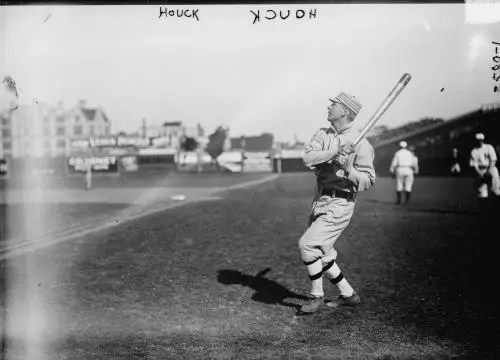 Photo:Byron 'Duke' Houck,Philadelphia AL (baseball),1912,MLB,holding bat