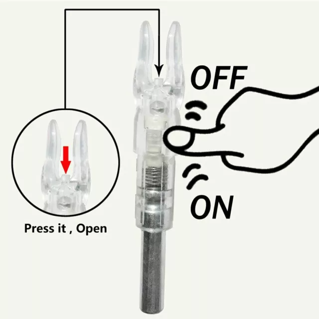 6Pcs LED Lighted Nocks 6.2mm Shooting Archery For Compound Bow Arrow Nocks 3