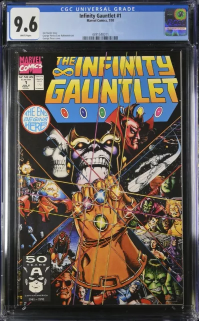 Infinity Gauntlet #1 CGC GRADED 9.6 - Starlin story - Perez cvr/art- 2nd highest