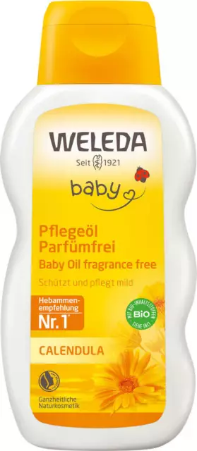 (44,80 EUR/l) WELEDA Calendula Pflegeöl Baby parfumfrei 2x200ml, mild & sanft